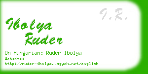 ibolya ruder business card